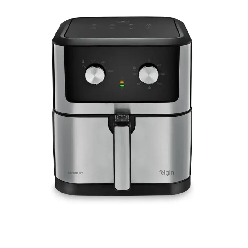 Fritadeira Elétrica Elgin CHROME 8L, Grelha Easy Clean, AFC80, Inox