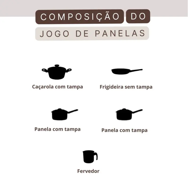 Jogo De Panelas 5 Peças Ceramic Life Vanilla Brinox - Image 4