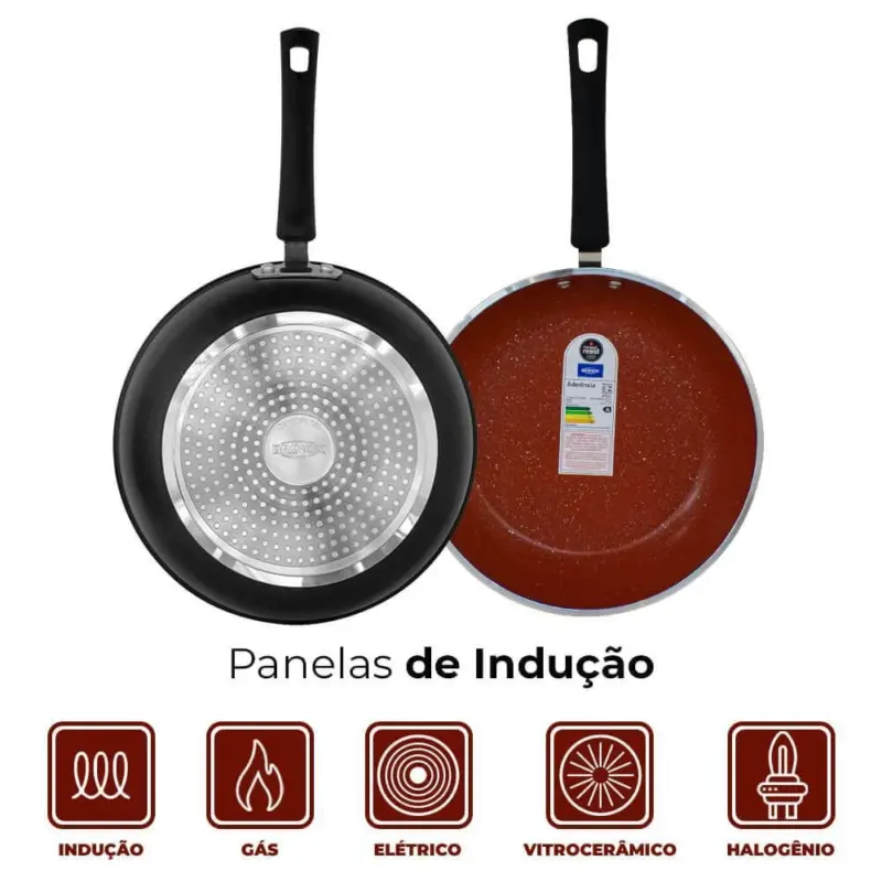 Jogo de Panelas Antiaderente Cerâmica de Indução 8 Peças Brinox Select Premium 4798/502 - Image 2